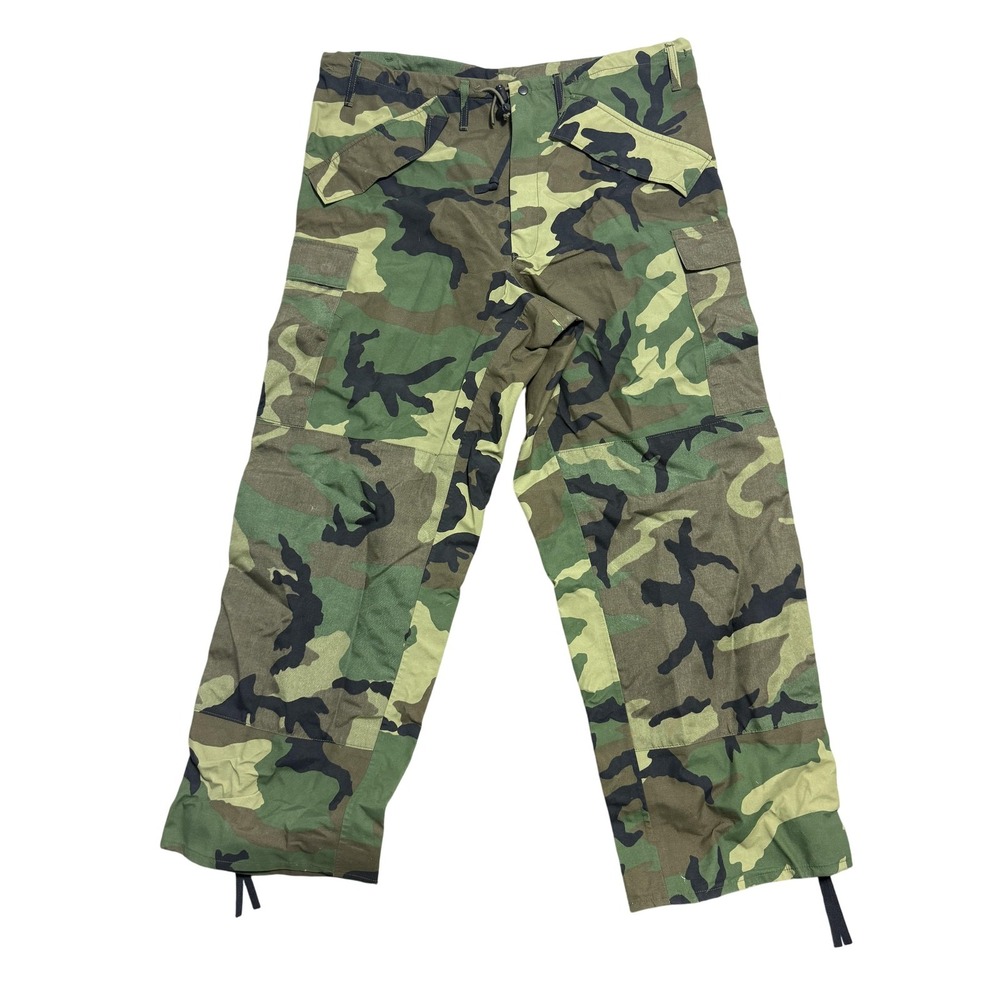 Vintage USGI ECWCS Gore-Tex Pants Mens Medium Regular Woodland Camo 00s Military